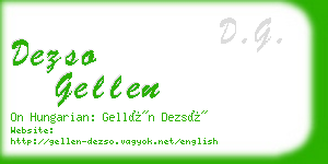 dezso gellen business card